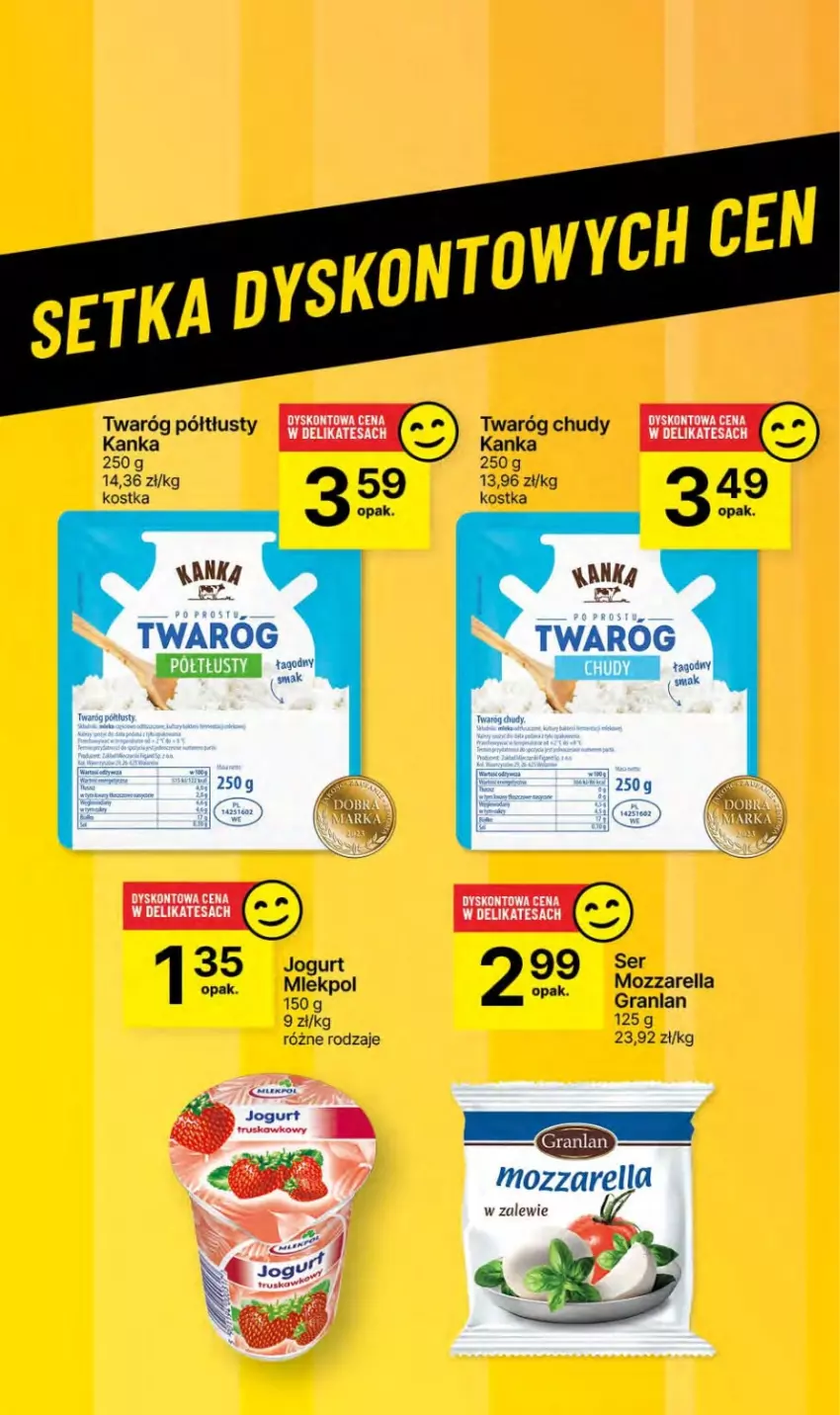 Gazetka promocyjna Delikatesy Centrum - NOWA GAZETKA Delikatesy Centrum od 11 kwietnia! 11-17.04.2024 - ważna 11.04 do 17.04.2024 - strona 50 - produkty: Gra, Jogurt, Mozzarella, Ser, Twaróg, Twaróg chudy, Twaróg półtłusty