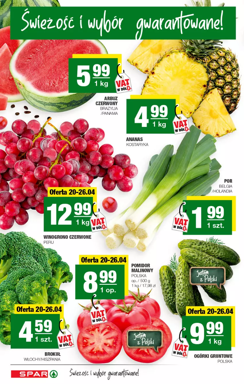 Gazetka promocyjna Spar - Spar - ważna 19.04 do 29.04.2022 - strona 4 - produkty: Arbuz, Grunt, Pomidor malinowy, Wino