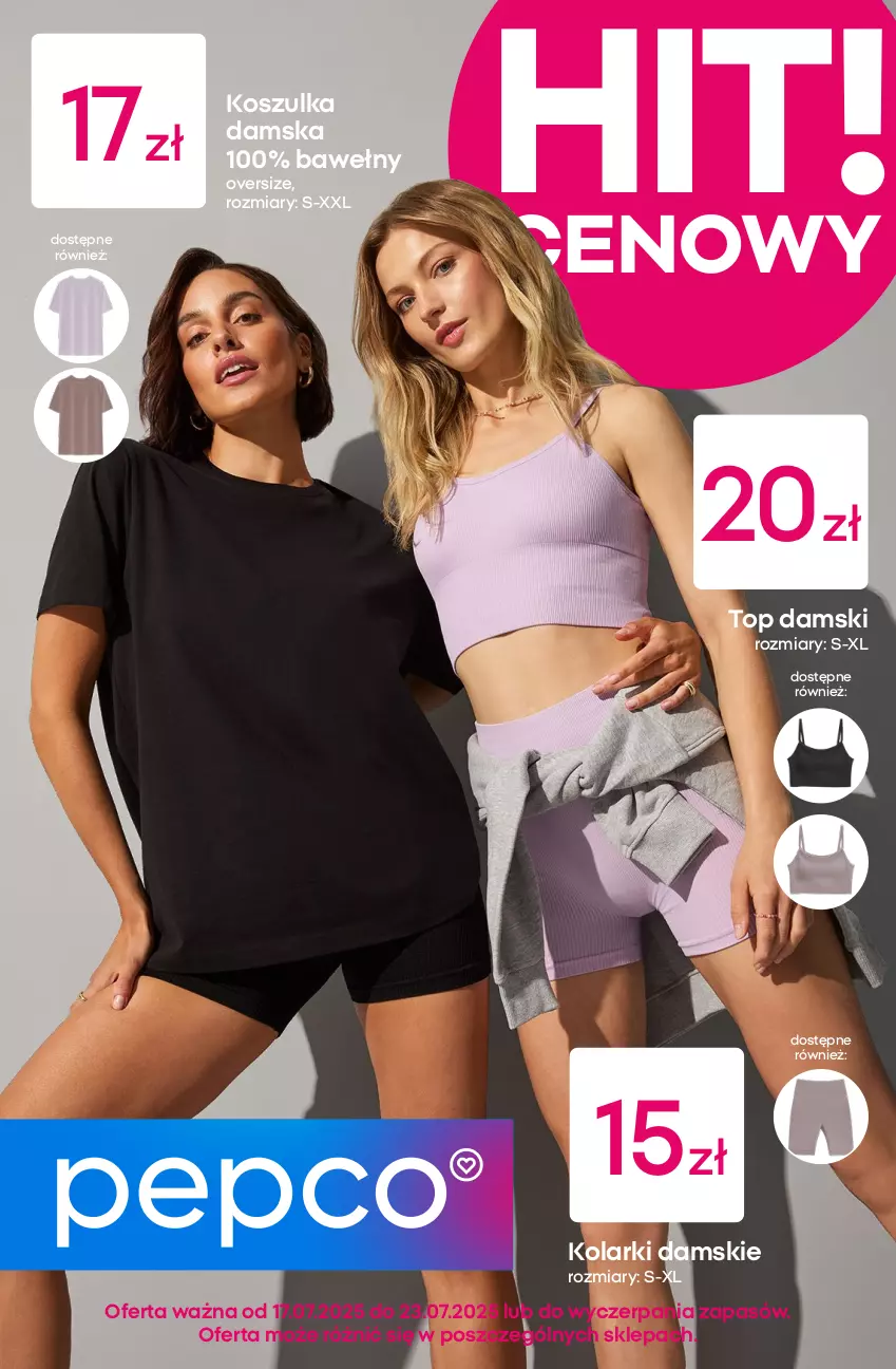 Gazetka promocyjna Pepco - Zestawy damskie - ważna 17.07 do 23.07.2025 - strona 1 - produkty: Kosz, Koszulka, Top