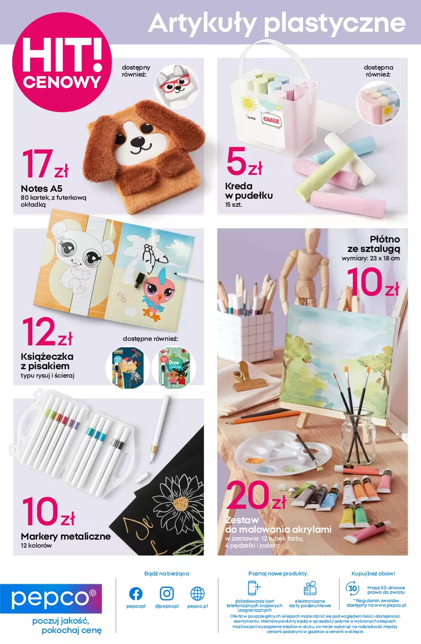 Gazetka promocyjna Pepco - Zestawy damskie - ważna 17.07 do 23.07.2025 - strona 10 - produkty: Fa, Gra, Koc, Marker, Paleta, Telefon, Zestaw do malowania