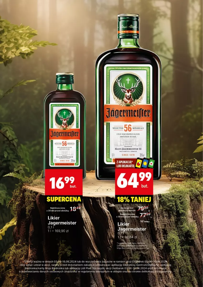 Gazetka promocyjna Delikatesy Centrum - DeliBarek DC23-DC24 - ważna 03.06 do 16.06.2024 - strona 14 - produkty: Dron, Jagermeister, Likier, Olej, Rama