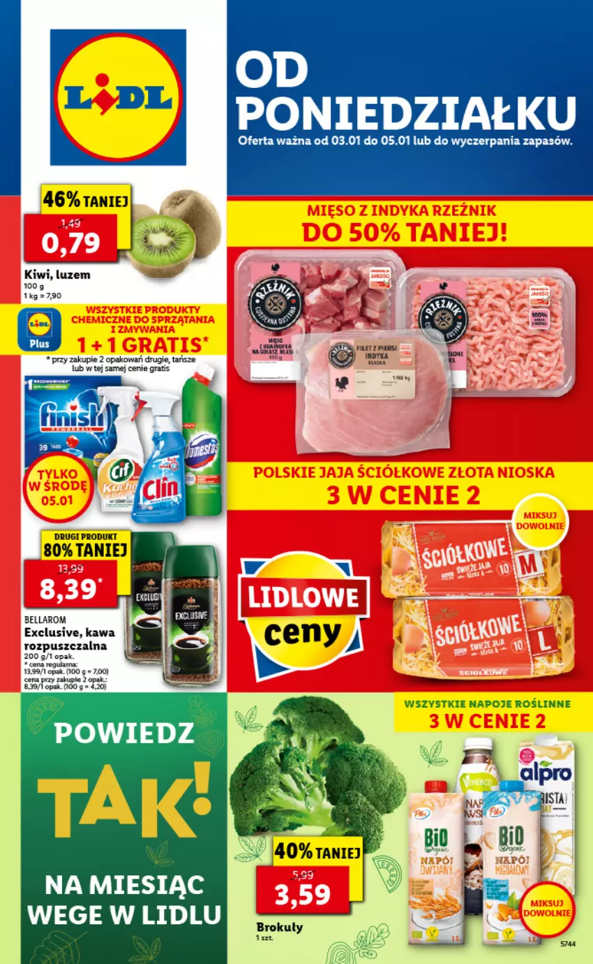 Gazetka promocyjna Lidl - GAZETKA - ważna 03.01 do 05.01.2022 - strona 1 - produkty: Bell, Bella, Chia, Gra, Kawa, Kiwi, Napoje