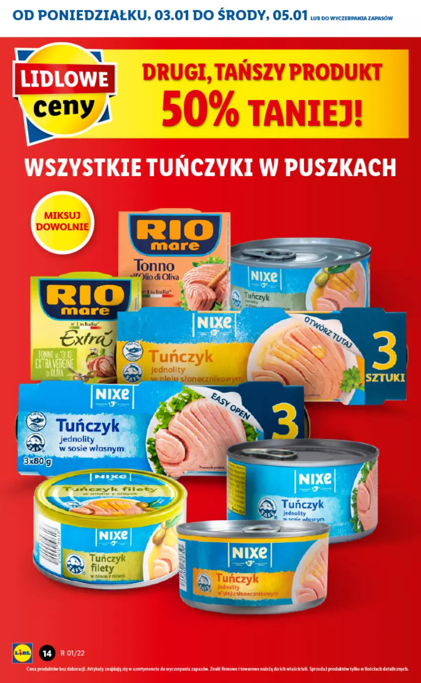 Gazetka promocyjna Lidl - GAZETKA - ważna 03.01 do 05.01.2022 - strona 14 - produkty: Sos, Tuńczyk