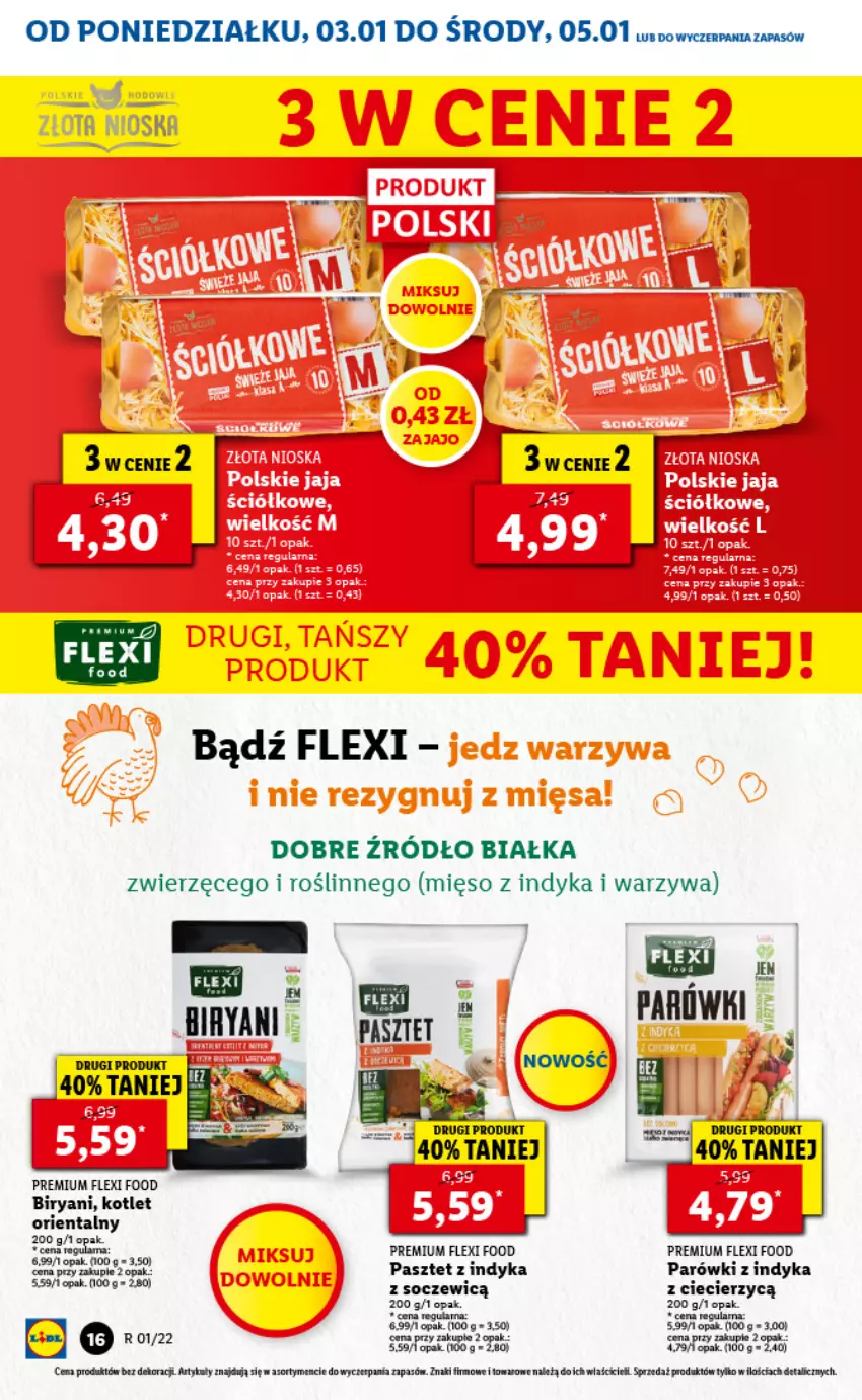 Gazetka promocyjna Lidl - GAZETKA - ważna 03.01 do 05.01.2022 - strona 16 - produkty: Kotlet, Mięso, Mięso z indyka, Parówki, Parówki z indyka, Pasztet, Pasztet z indyka, Warzywa