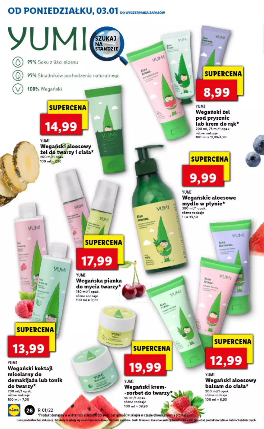 Gazetka promocyjna Lidl - GAZETKA - ważna 03.01 do 05.01.2022 - strona 26 - produkty: Balsam do ciała, Gra, Krem do rąk, Makijaż, Mydło, Mydło w płynie, Pianka do mycia twarzy, Tonik