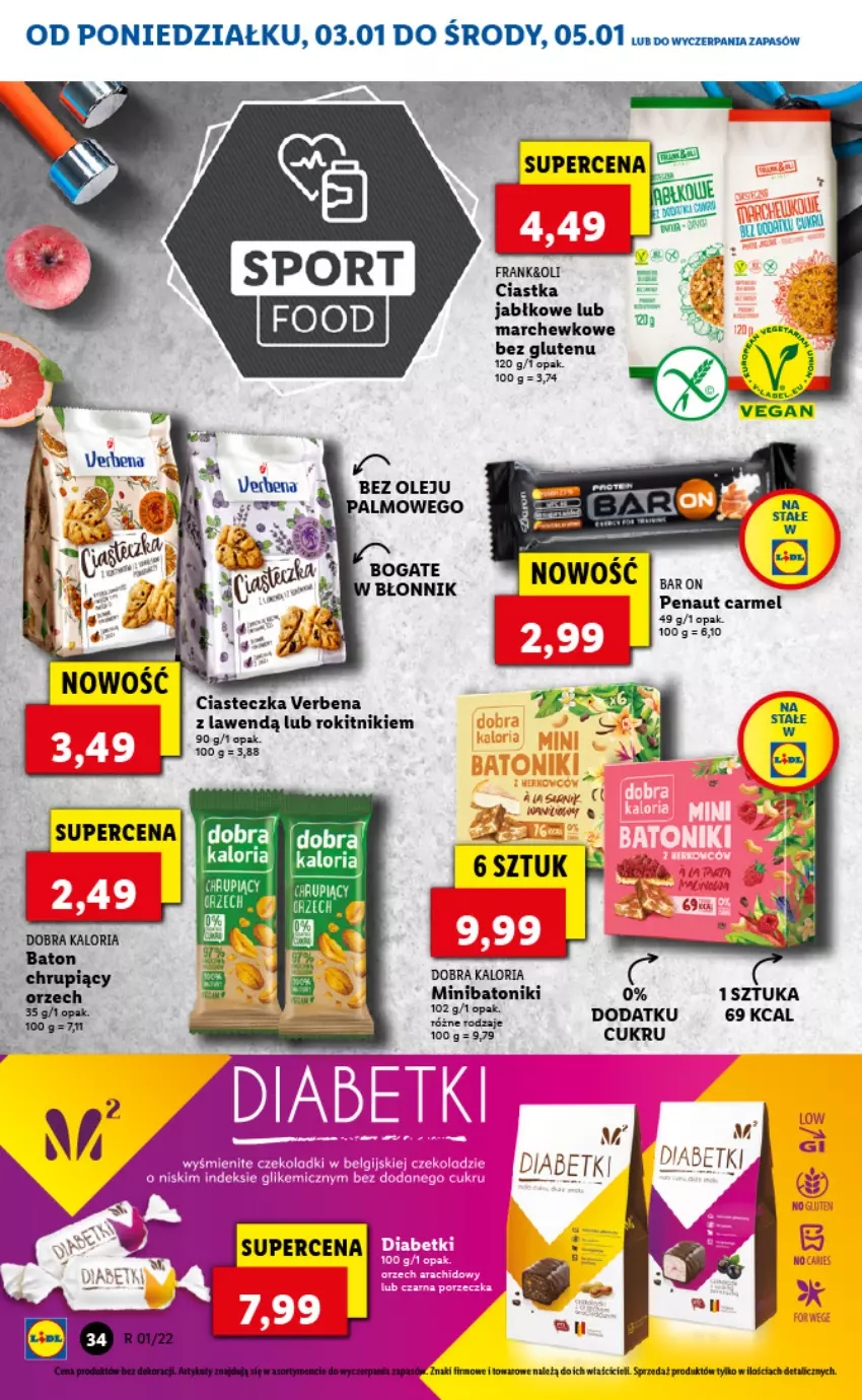 Gazetka promocyjna Lidl - GAZETKA - ważna 03.01 do 05.01.2022 - strona 34 - produkty: Baton, Ciastka, Kakao, Olej, Tonik