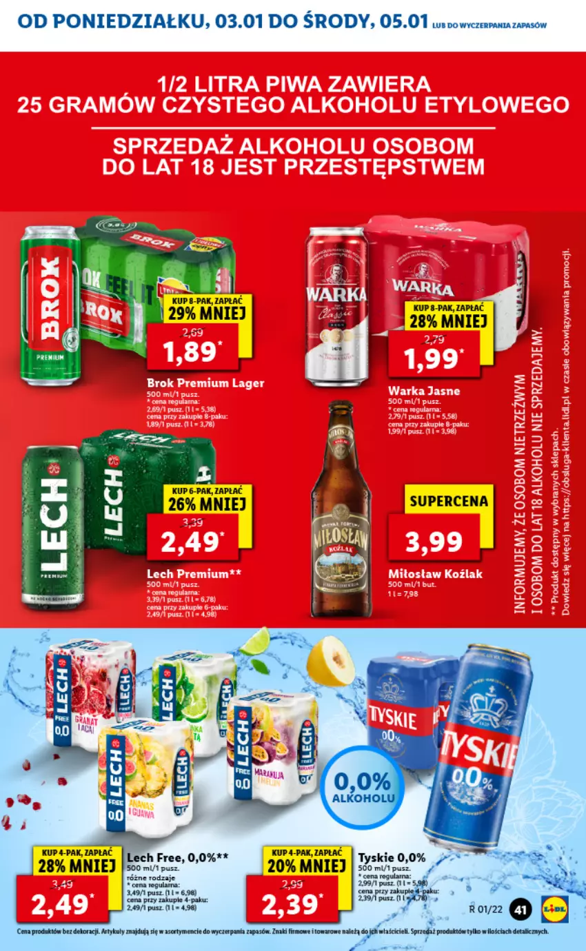 Gazetka promocyjna Lidl - GAZETKA - ważna 03.01 do 05.01.2022 - strona 41 - produkty: Tyskie