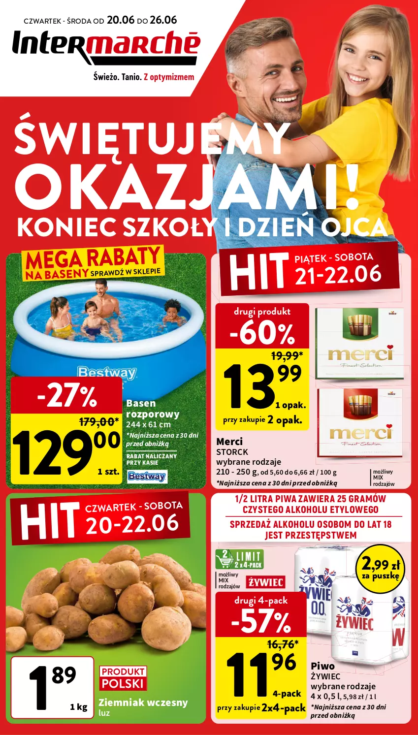 Gazetka promocyjna Intermarche - Gazetka Intermarche - ważna 20.06 do 26.06.2024 - strona 1 - produkty: Gra, Merci, Piwa, Piwo, Por