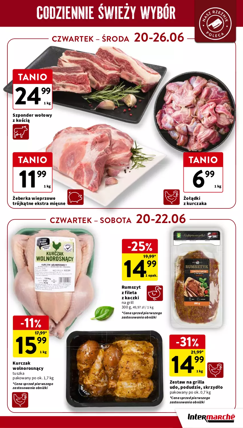 Gazetka promocyjna Intermarche - Gazetka Intermarche - ważna 20.06 do 26.06.2024 - strona 15 - produkty: Grill, Kurczak, Rum, Szponder wołowy, Tusz