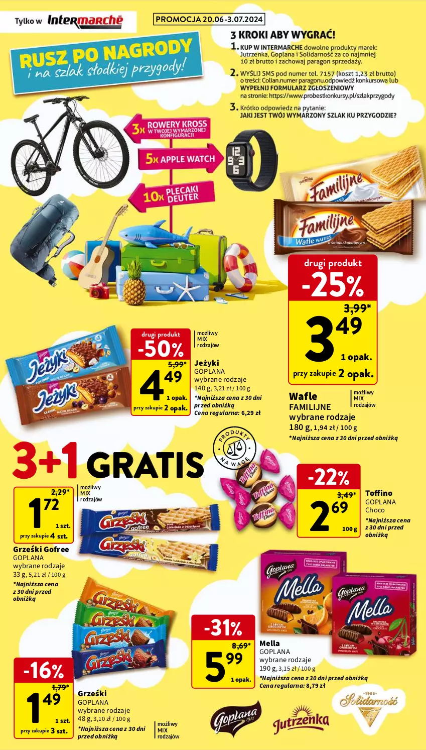 Gazetka promocyjna Intermarche - Gazetka Intermarche - ważna 20.06 do 26.06.2024 - strona 25 - produkty: Fa, Goplana, Gra, Grześki, Jeżyki, LANA, Wafle