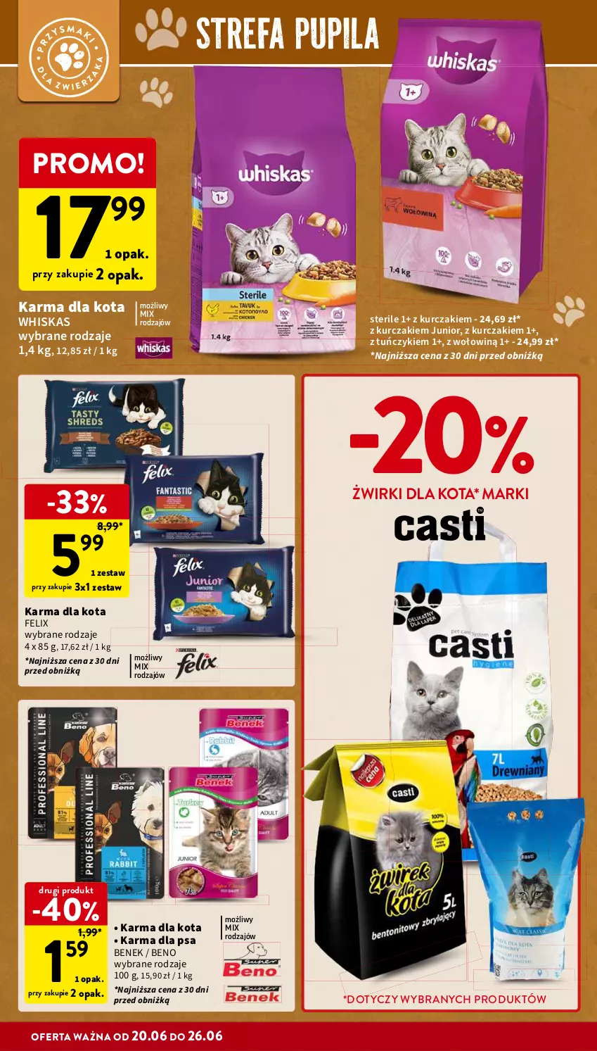 Gazetka promocyjna Intermarche - Gazetka Intermarche - ważna 20.06 do 26.06.2024 - strona 32 - produkty: Fa, Felix, Kurczak, Tuńczyk, Whiskas