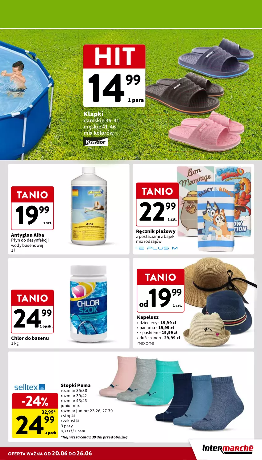 Gazetka promocyjna Intermarche - Gazetka Intermarche - ważna 20.06 do 26.06.2024 - strona 37 - produkty: Dzieci, Klapki, Puma, Ręcznik, Top