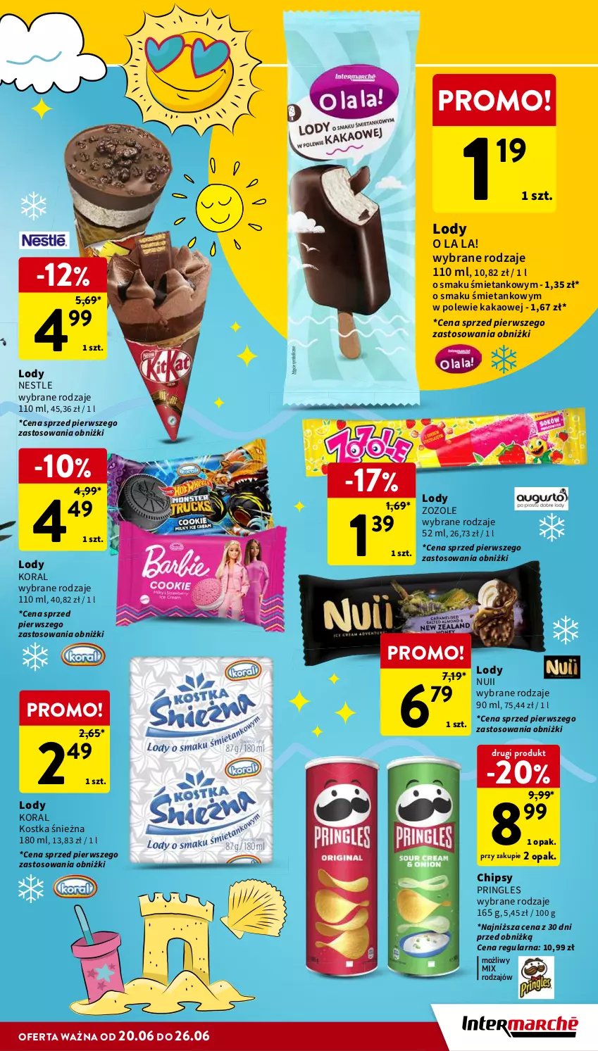 Gazetka promocyjna Intermarche - Gazetka Intermarche - ważna 20.06 do 26.06.2024 - strona 5 - produkty: Chipsy, Kakao, Lody, Pringles