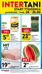 Gazetka promocyjna Intermarche - Gazetka Intermarche - Gazetka - ważna od 26.06 do 26.06.2024 - strona 40 - produkty: Majonez, Winiary, Kawa mielona, Kawa, Jacobs Krönung, Schab wieprzowy, Jacobs, Arbuz