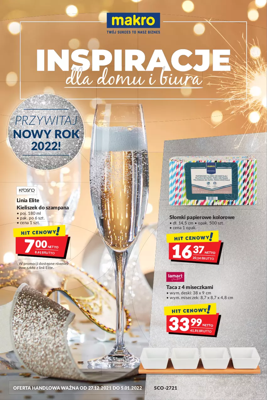 Gazetka promocyjna Makro - [Oferta promocyjna] Artykuły spożywcze i przemysłowe - ważna 27.12.2021 do 05.01.2022 - strona 28 - produkty: Kieliszek, Miseczka, Papier, Taca