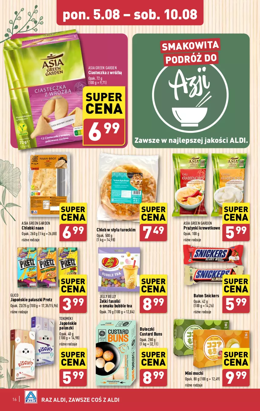 Gazetka promocyjna Aldi - Pełna oferta - ważna 05.08 do 10.08.2024 - strona 16 - produkty: Baton, Bell, Bułeczki, Chleb, Fa, Smakowita, Snickers