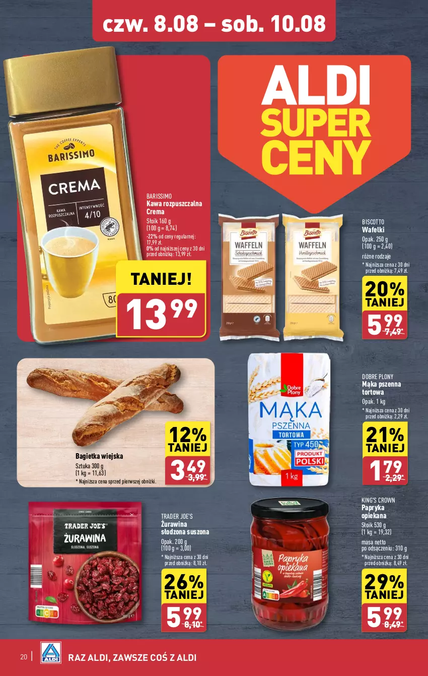 Gazetka promocyjna Aldi - Pełna oferta - ważna 05.08 do 10.08.2024 - strona 20 - produkty: Bagietka, Kawa, Kawa rozpuszczalna, Mąka, Mąka pszenna, Papryka