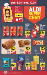 Gazetka promocyjna Aldi - Pełna oferta - Gazetka - ważna od 10.08 do 10.08.2024 - strona 10 - produkty: Makaron, Mus, Królewski, Toster, 7 Days, Rogal, Chleb, Bułka, Pomidory, Herbapol, Pomidory krojone