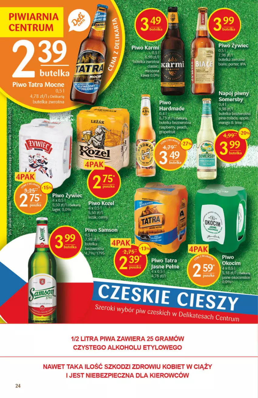 Gazetka promocyjna Delikatesy Centrum - Gazetka Delikatesy Centrum - ważna 01.07 do 07.07.2021 - strona 24 - produkty: Fa, Gra, Karmi, Kawa, Koc, LG, Napój, Okocim, Piec, Piwa, Piwo, Por, Rum, Tatra