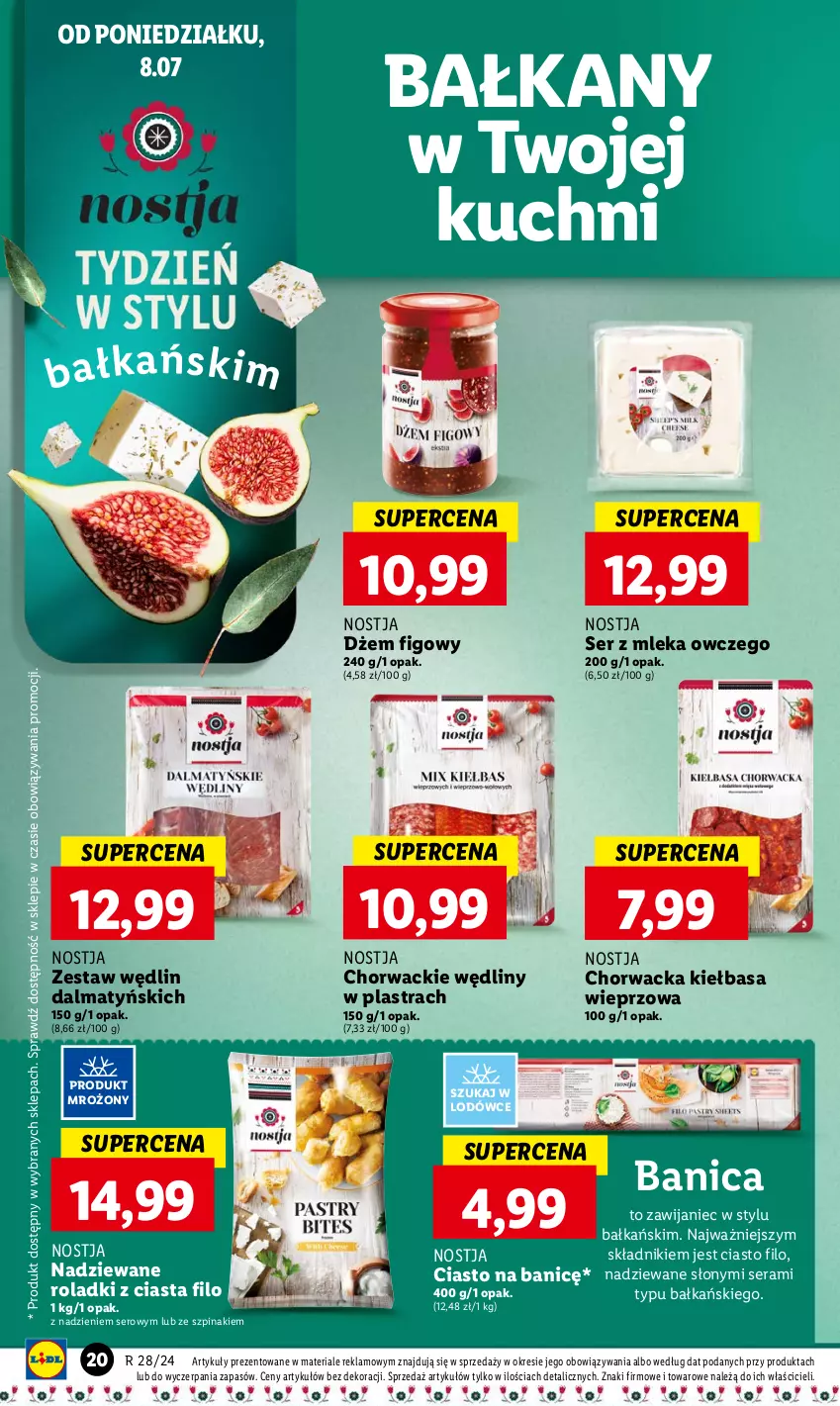 Gazetka promocyjna Lidl - GAZETKA - ważna 08.07 do 10.07.2024 - strona 26 - produkty: Dżem, Kiełbasa, Ser, Szpinak