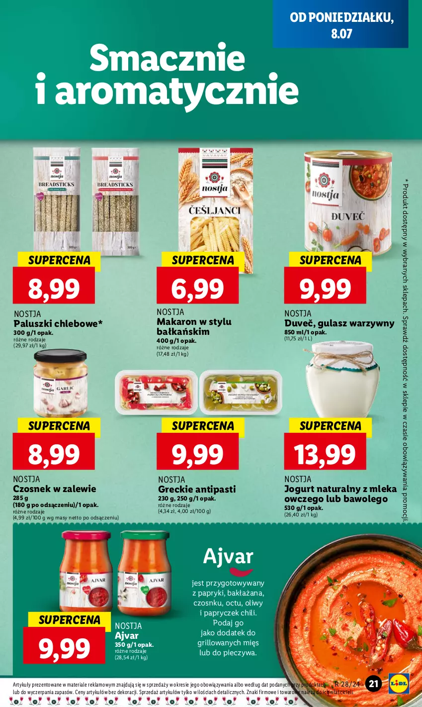 Gazetka promocyjna Lidl - GAZETKA - ważna 08.07 do 10.07.2024 - strona 27 - produkty: Chleb, Czosnek, Grill, Jogurt, Jogurt naturalny, LEGO, Makaron, Piec