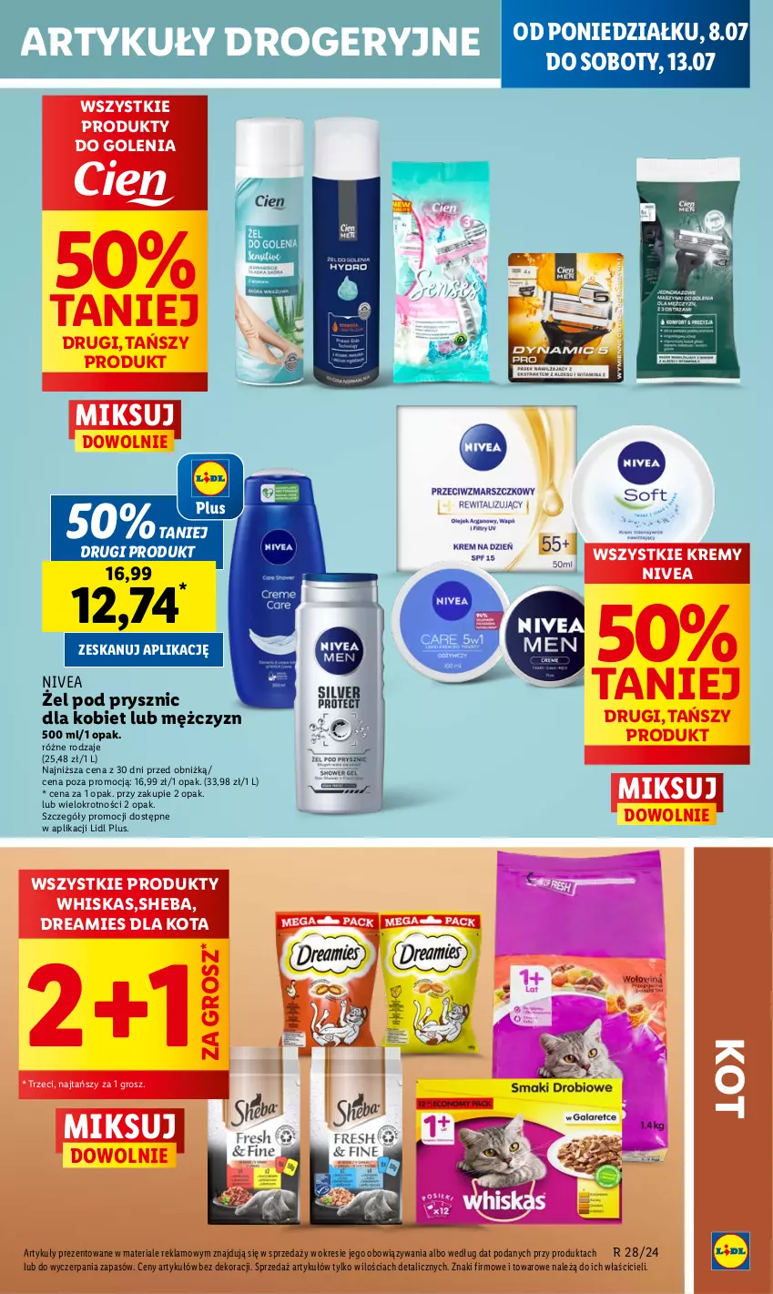 Gazetka promocyjna Lidl - GAZETKA - ważna 08.07 do 10.07.2024 - strona 49 - produkty: Nivea, Sheba, Whiskas