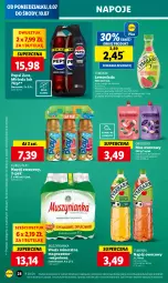 Gazetka promocyjna Lidl - GAZETKA - Gazetka - ważna od 10.07 do 10.07.2024 - strona 34 - produkty: Por, Mus, 7up, Lemoniada, Mirinda, Napoje, Pepsi, Muszynianka, Tymbark, Limonka, Woda mineralna, Kubuś, Arbuz, Woda, Mango, Napój, Mięta, Magnez