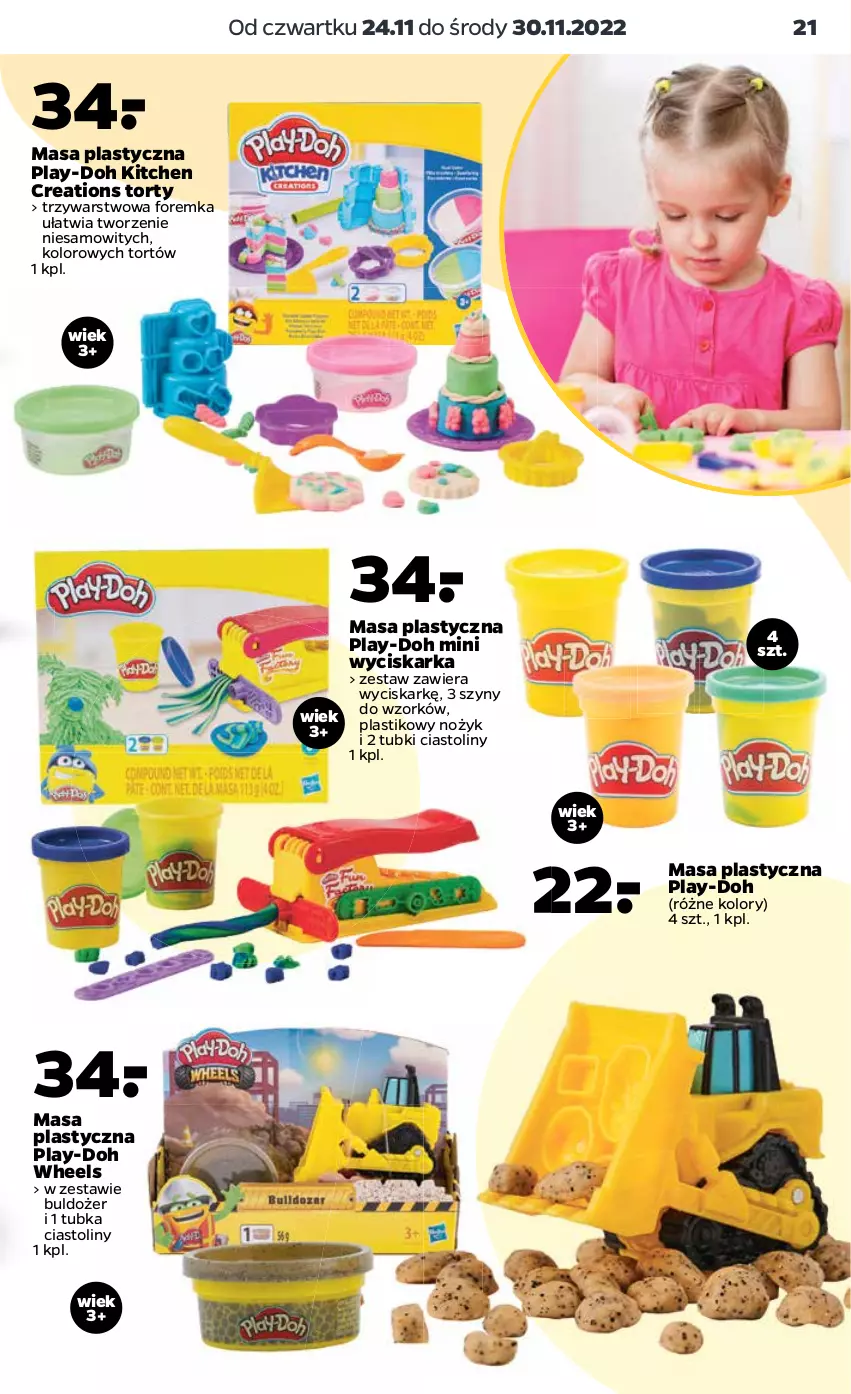 Gazetka promocyjna Netto - Akcesoria i dodatki - ważna 24.11 do 30.11.2022 - strona 5 - produkty: Buldożer, Noż, Play-Doh, Szyny, Wyciskarka