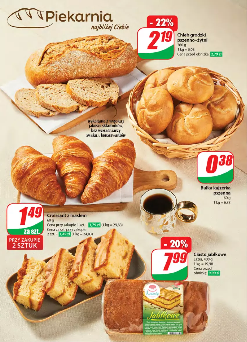 Gazetka promocyjna Dino - Gazetka 40 / 2024 - ważna 02.10 do 08.10.2024 - strona 34 - produkty: Bułka, Chleb, Croissant, JBL, Kajzerka, Kajzerka pszenna, Lazur