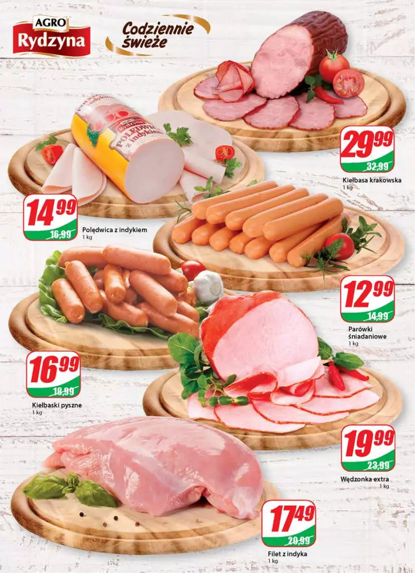 Gazetka promocyjna Dino - Gazetka - ważna 31.03 do 06.04.2021 - strona 12 - produkty: Danio, Kiełbasa, Kiełbasa krakowska, Parówki, Polędwica