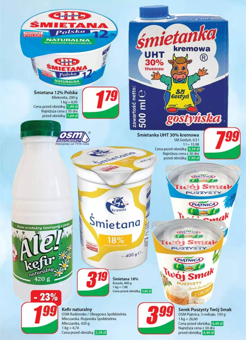 Gazetka promocyjna Dino - Gazetka 20 / 2024 - ważna 15.05 do 21.05.2024 - strona 37 - produkty: Kefir, Kefir naturalny, Mleko, Mlekovita, Piątnica, Ser, Serek, Serek puszysty, Twój Smak