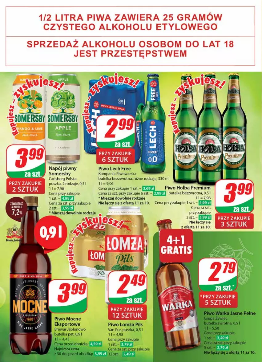 Gazetka promocyjna Dino - Gazetka 20 / 2024 - ważna 15.05 do 21.05.2024 - strona 44 - produkty: Carlsberg, Napój, Piwo, Por, Somersby, Sport