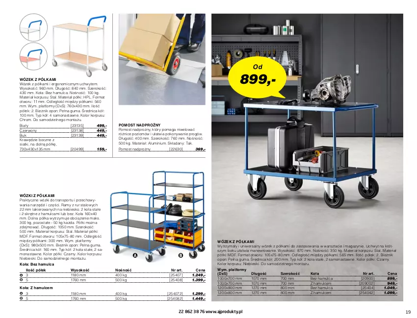 Gazetka promocyjna AJ Produkty - Magazyn - ważna 01.01 do 31.03.2021 - strona 19 - produkty: Anew, Bieżnik, HP, Lakier, Półka, Por, Sok, Sport, Tran, Wózek