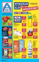 Gazetka promocyjna Aldi - Oferta weekendowa - Gazetka - ważna od 21.02 do 21.02.2026 - strona 1 - produkty: Mięso mielone z szynki, Mięso mielone, Krakus, Kujawski, Sok, Ser, Mus, Gra, Papier, Kawa ziarnista, Jaja, Mięsne specjały, Dallmayr, Kawa, Mlekovita, Szynka konserwowa, Szynka, Ręcznik, Muszynianka, Olej rzepakowy, Woda mineralna, Woda, Masło, Olej, Pomidory, Mięso, Mleko