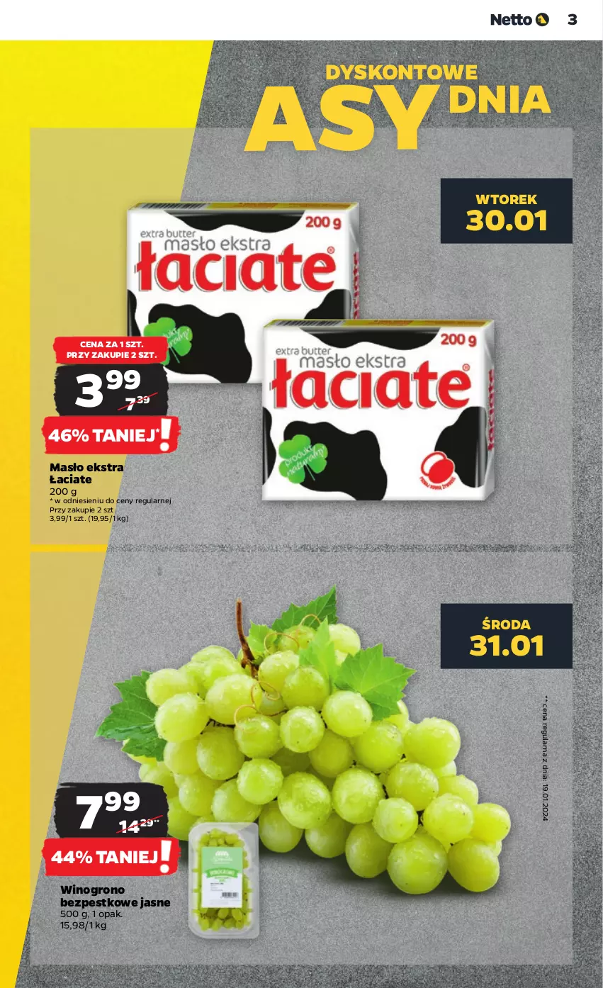 Gazetka promocyjna Netto - Artykuły spożywcze - ważna 29.01 do 03.02.2024 - strona 3 - produkty: Masło, Wino