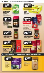 Gazetka promocyjna Netto - Artykuły spożywcze - Gazetka - ważna od 03.02 do 03.02.2024 - strona 16 - produkty: Nescafé, Kawa rozpuszczalna, Gra, Kawa ziarnista, Kawa mielona, Kawa, Velvet, Lipton, Jacobs Velvet, Lavazza, Jacobs, Herbata, Herbapol, Herbata owocowa