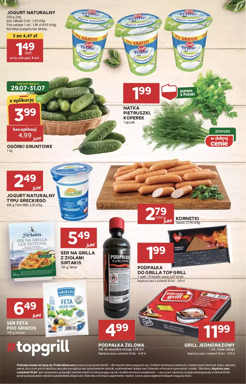 Gazetka promocyjna Stokrotka - Market - ważna 25.07 do 31.07.2024 - strona 10 - produkty: Feta, Grill, Grunt, HP, Jogurt, Jogurt naturalny, Natka pietruszki, Ser, Top