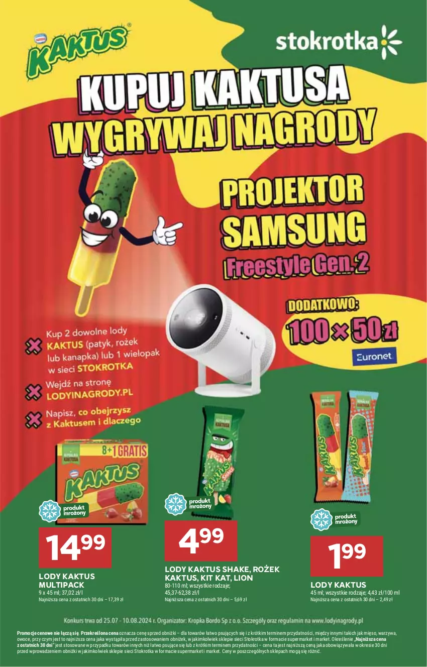 Gazetka promocyjna Stokrotka - Market - ważna 25.07 do 31.07.2024 - strona 12 - produkty: HP, Kaktus, Kit Kat, Lion, Lody