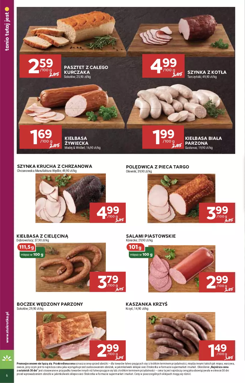 Gazetka promocyjna Stokrotka - Market - ważna 25.07 do 31.07.2024 - strona 8 - produkty: Boczek, Chrzan, HP, Kasza, Kaszanka, Kiełbasa, Kiełbasa biała, Kurczak, Pasztet, Piast, Piec, Polędwica, Salami, Sos, Szynka