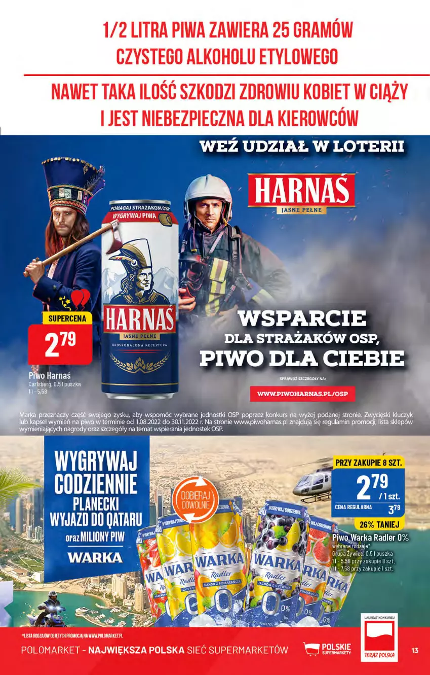 Gazetka promocyjna PoloMarket - Gazetka pomocyjna - ważna 20.07 do 26.07.2022 - strona 13 - produkty: Gra, Harnaś, Piec, Piwa, Piwo, Stek