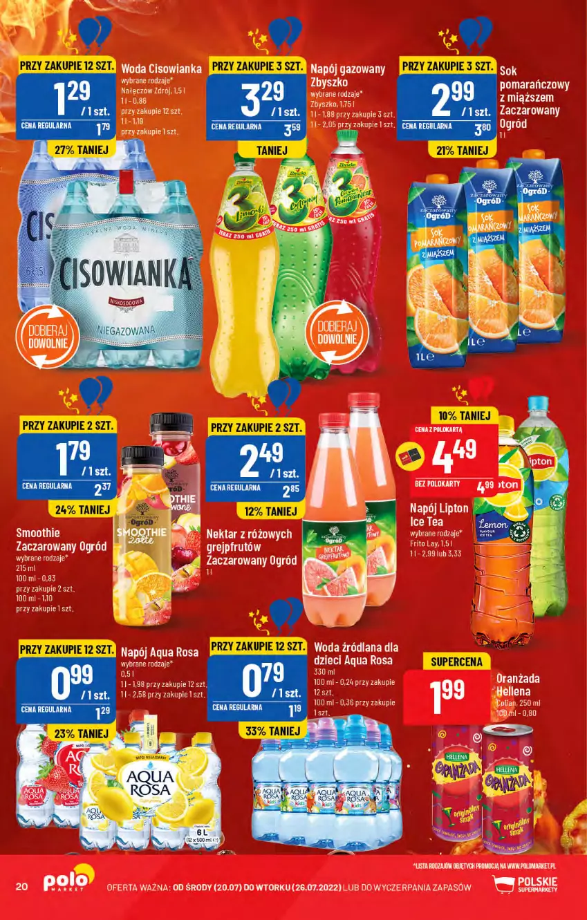 Gazetka promocyjna PoloMarket - Gazetka pomocyjna - ważna 20.07 do 26.07.2022 - strona 20 - produkty: Ogród, Sok