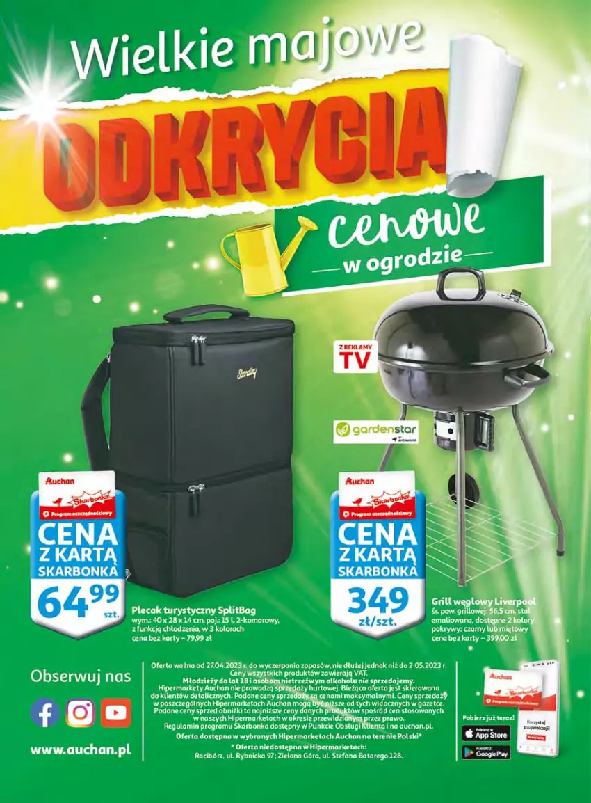 Gazetka promocyjna Auchan - Gazetka Wielkie majowe odkrycia cenowe Hipermarket Auchan - ważna 27.04 do 02.05.2023 - strona 48