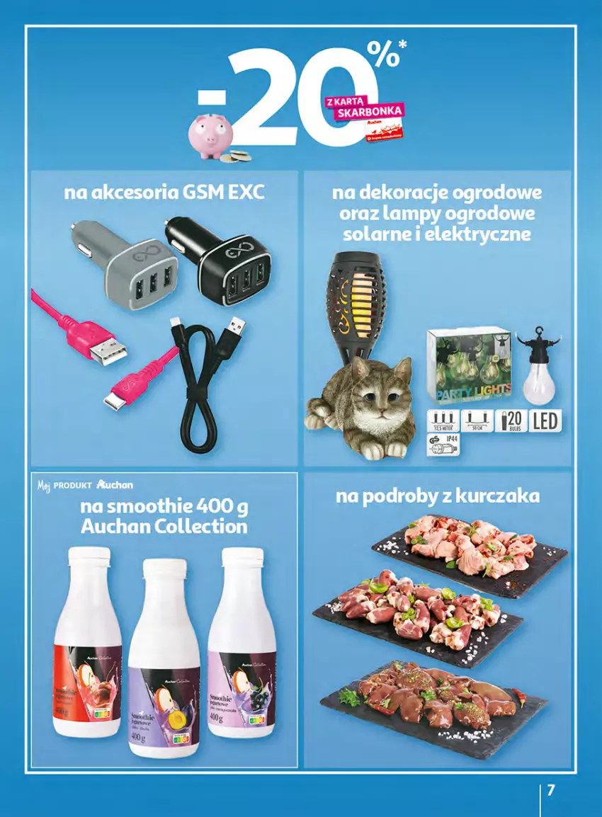 Gazetka promocyjna Auchan - Gazetka Wielkie majowe odkrycia cenowe Hipermarket Auchan - ważna 27.04 do 02.05.2023 - strona 7 - produkty: Kurczak, Smoothie