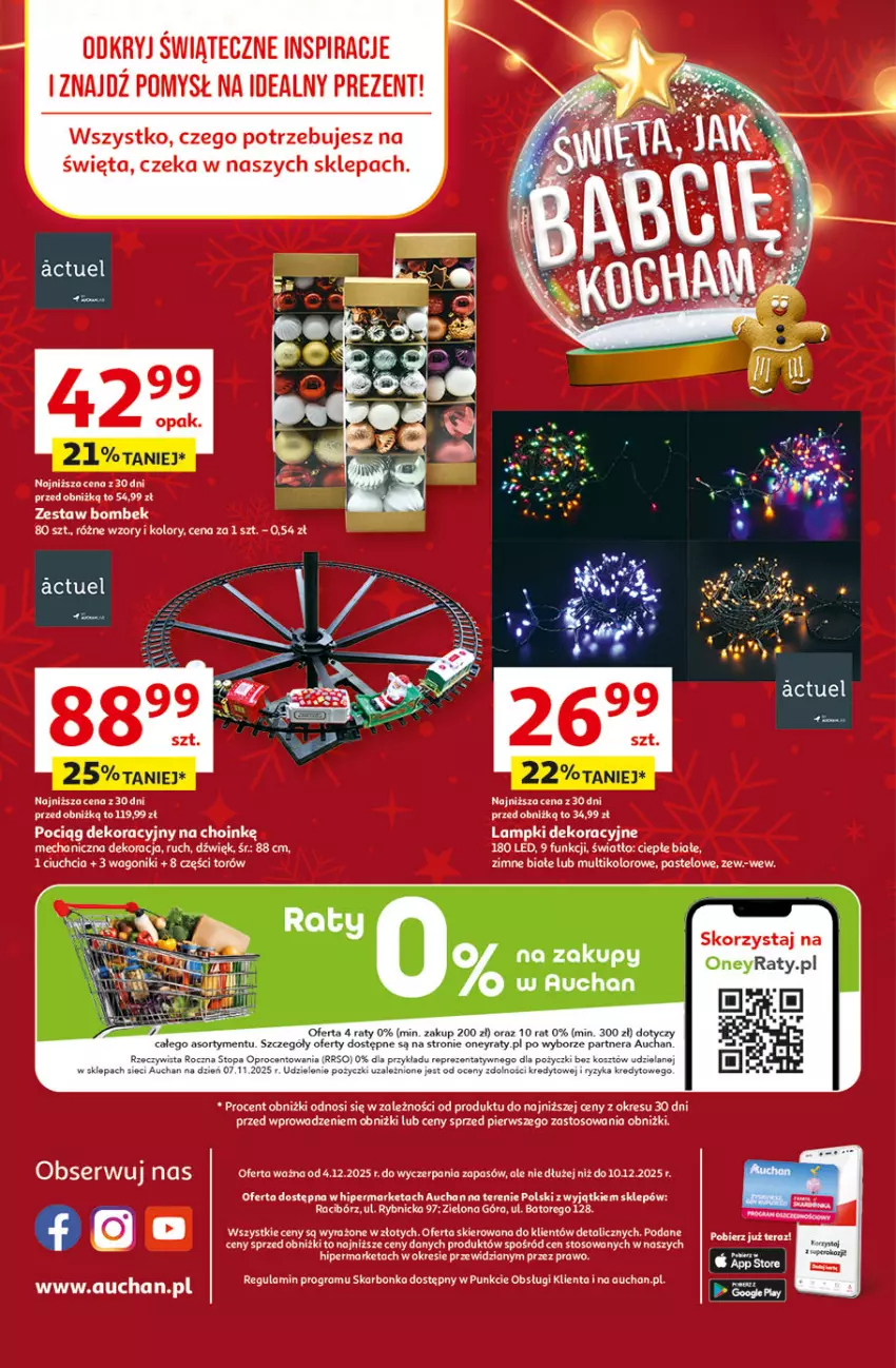 Gazetka promocyjna Auchan - Gazetka Święta jak babcię kocham Hipermarket Auchan - ważna 04.12 do 10.12.2025 - strona 45 - produkty: Gra, Pociąg, Zestaw bombek