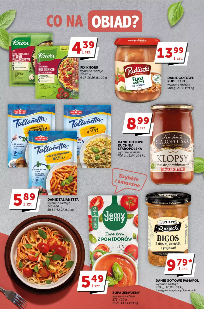 Gazetka promocyjna Groszek - ważna 04.05 do 16.05.2023 - strona 13 - produkty: Bigos, Danie gotowe, Fa, Flaki, Knorr, Makaron, Pudliszki, Rum, Sos, Zupa