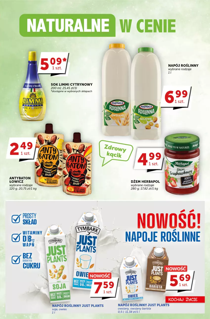 Gazetka promocyjna Groszek - ważna 04.05 do 16.05.2023 - strona 16 - produkty: Baton, Dżem, Herbapol, Koc, Napój, Napój roślinny, Napoje, Sok, Sok Limmi