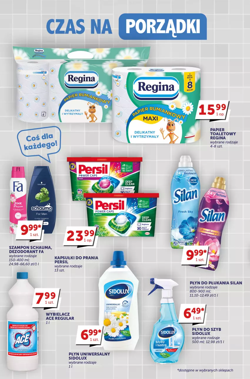 Gazetka promocyjna Groszek - ważna 04.05 do 16.05.2023 - strona 25 - produkty: Dezodorant, Fa, Gin, Kapsułki do prania, Perfum, Persil, Płyn do płukania, Schauma, Sidolux, Silan, Szampon