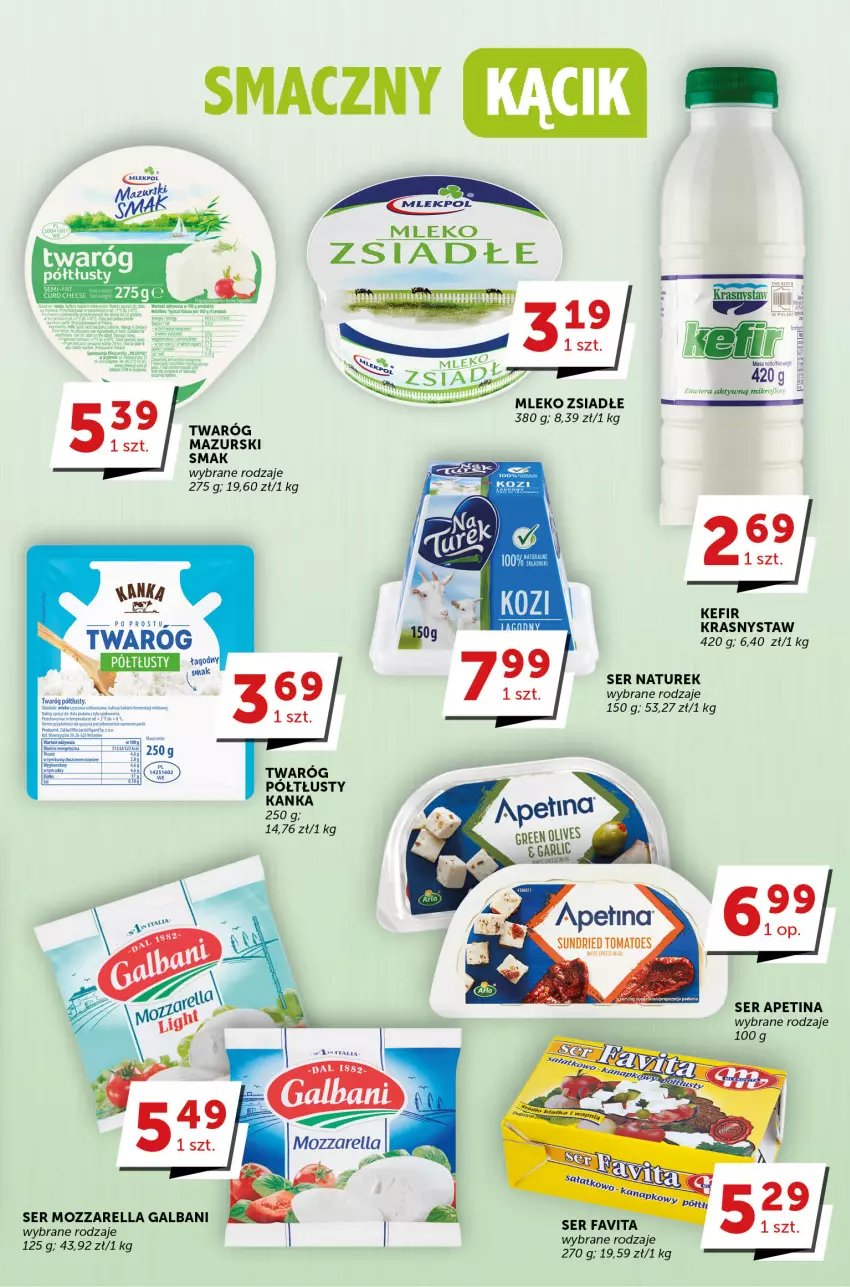 Gazetka promocyjna Groszek - ważna 04.05 do 16.05.2023 - strona 5 - produkty: Fa, Favita, Galbani, Kefir, LG, Mleko, Mleko zsiadłe, Mozzarella, NaTurek, Ser, Top, Twaróg, Twaróg półtłusty