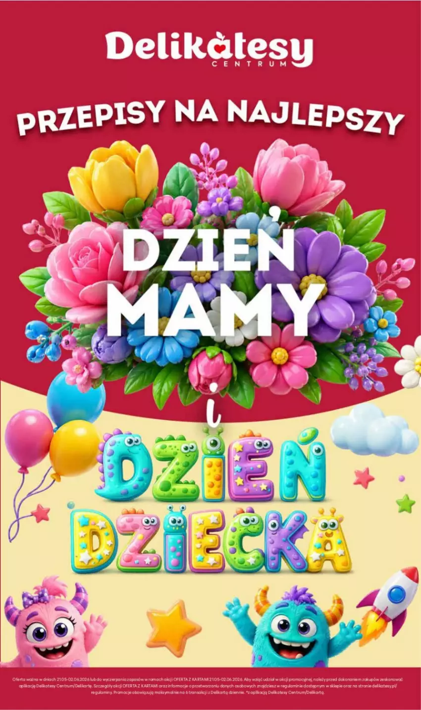 Gazetka promocyjna Delikatesy Centrum - Katalog Dzień Mamy i Dzień Dziecka DC21-DC22 - ważna 21.05 do 02.06.2026 - strona 1