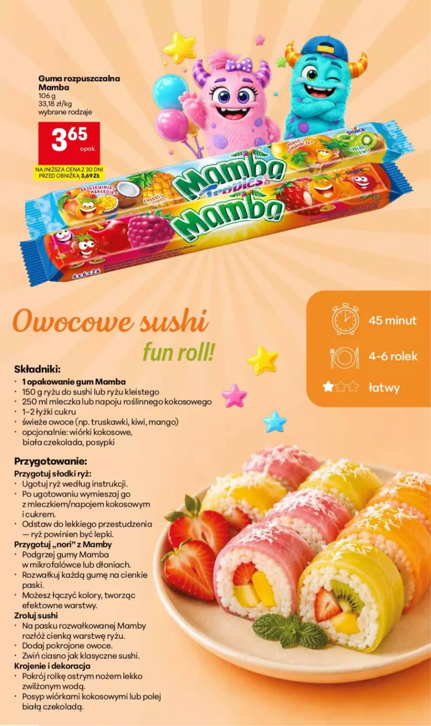 Gazetka promocyjna Delikatesy Centrum - Katalog Dzień Mamy i Dzień Dziecka DC21-DC22 - ważna 21.05 do 02.06.2026 - strona 11 - produkty: Czekolada, Fa, Guma rozpuszczalna, Kiwi, Kokos, Mamba, Mango, Napoje, Noż, Olej, Owoce, Ryż, Sushi, Truskawki, Wiórki kokosowe